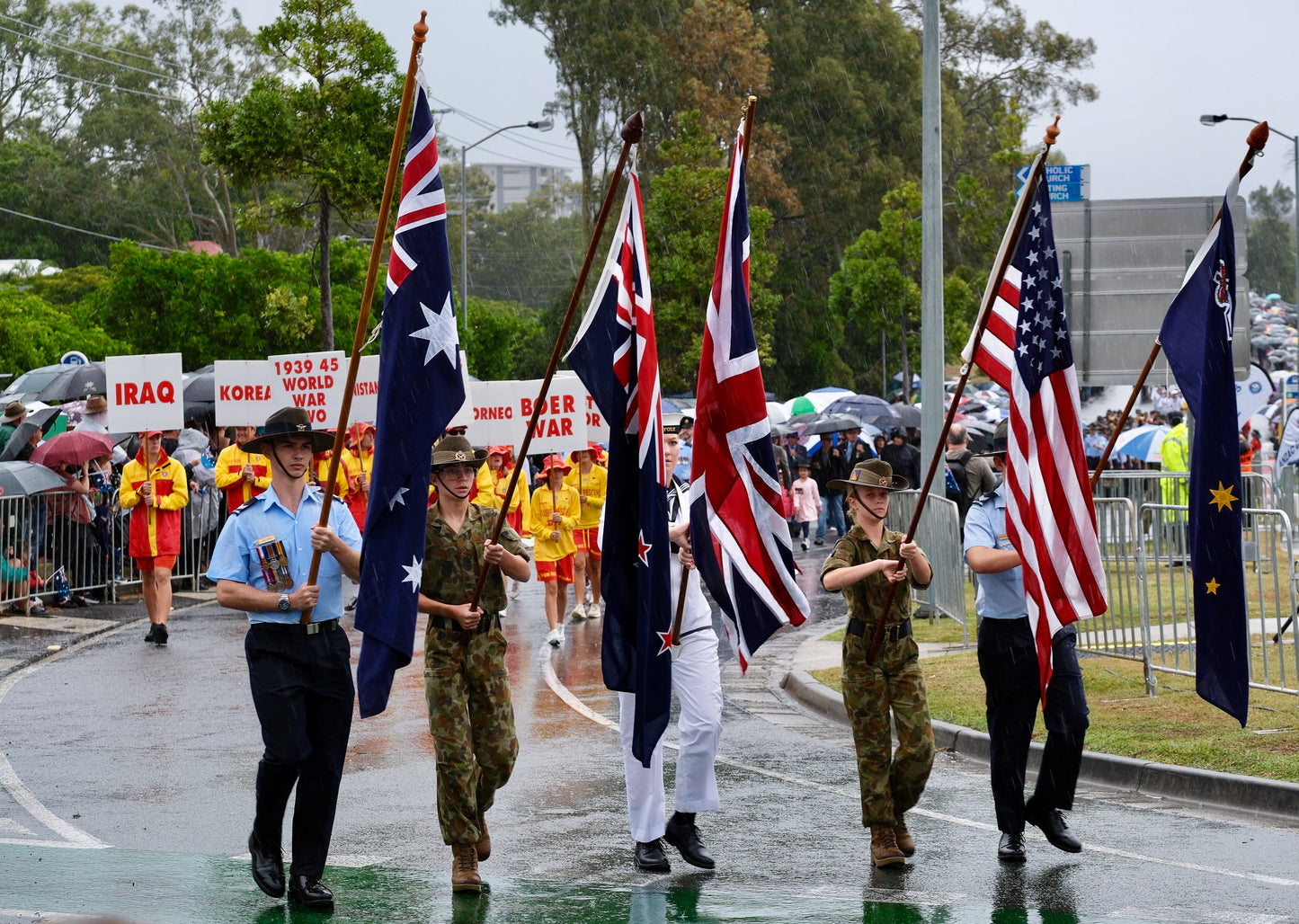ANZAC Day morning parade – Cleveland, Queensland