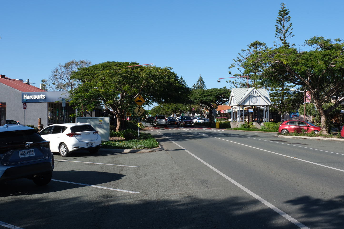 Looking South down the main Street in Wellington Point's business hub