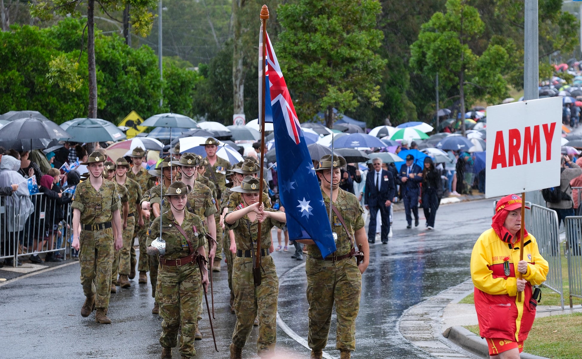 ANZAC Day morning parade – Cleveland, Queensland